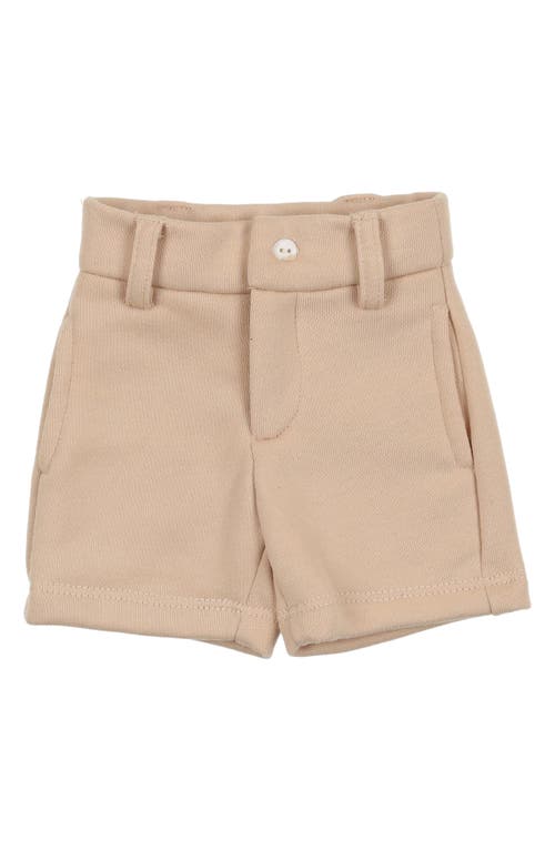 Maniere Manière Kids' Montee Cotton Knit Shorts In Sand