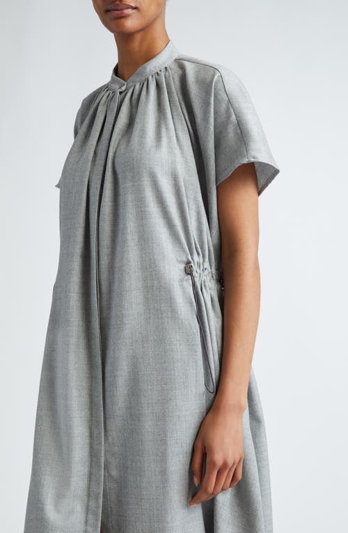 Shop Eleventy Wool Blend Trapeze Dress In Grey