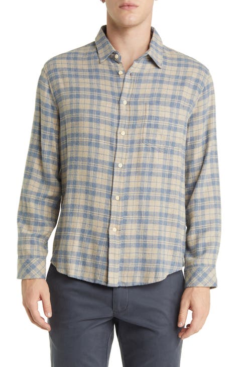 Lennox Relaxed Fit Plaid Cotton Blend Button-Up Shirt