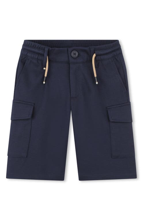BOSS Kidswear Kids' Cargo Shorts in 849-Navy 