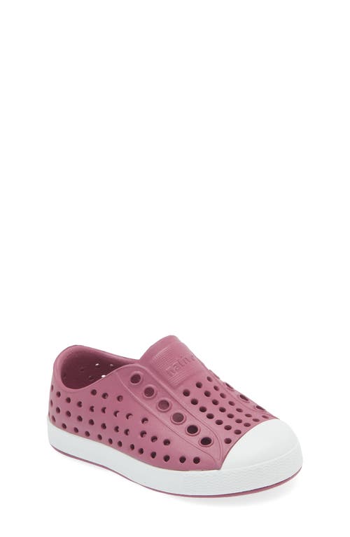 Native Shoes Kids' Jefferson Water Friendly Slip-On Sneaker in Twilight Pink /Shell White 