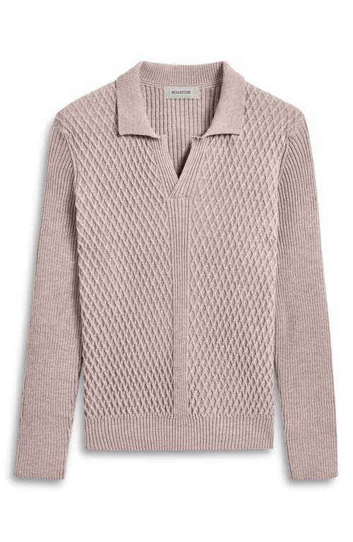 Shop Bugatchi Merino Wool Johnny Collar Sweater In Willow