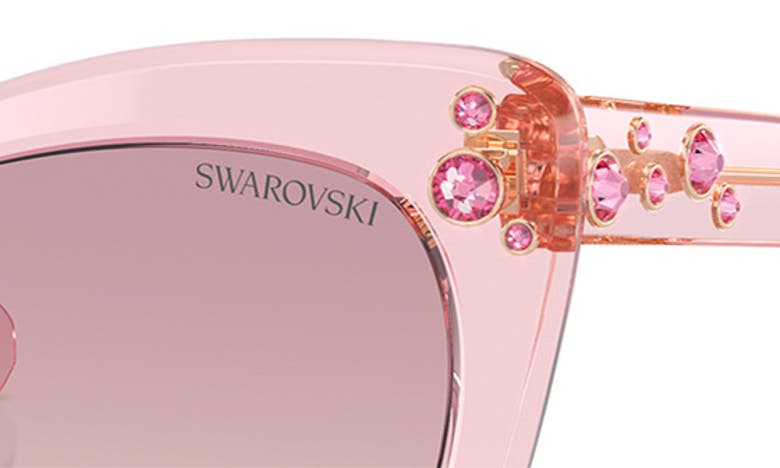 Shop Swarovski 55mm Cat Eye Sunglasses In Pink