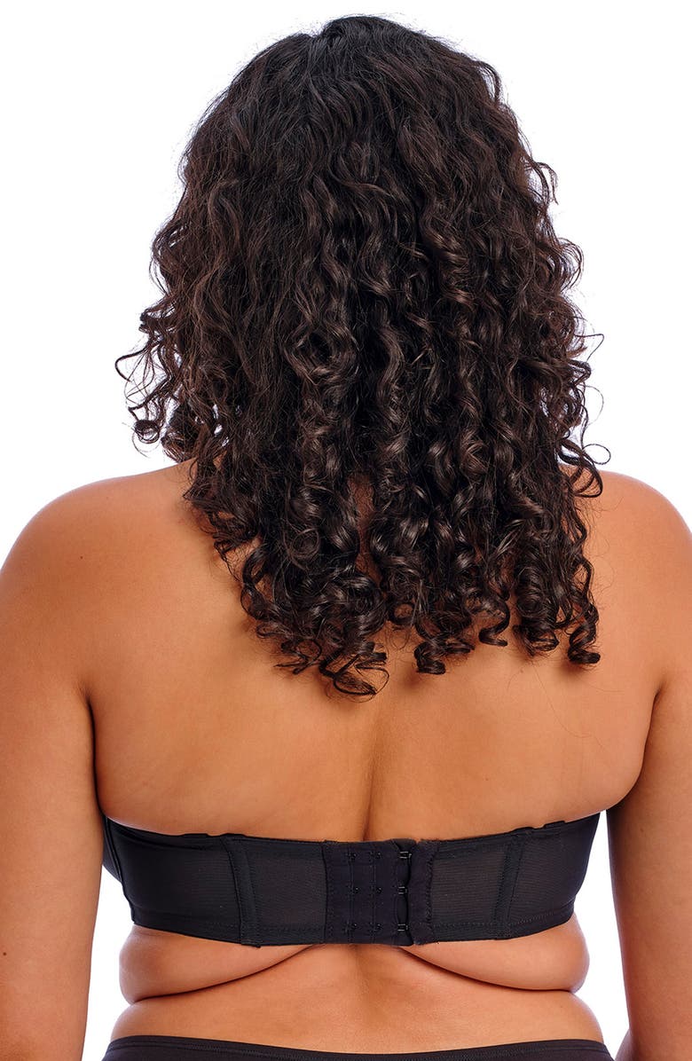 Elomi Smooth Full Figure Strapless Underwire Bra, Alternate, color, Black