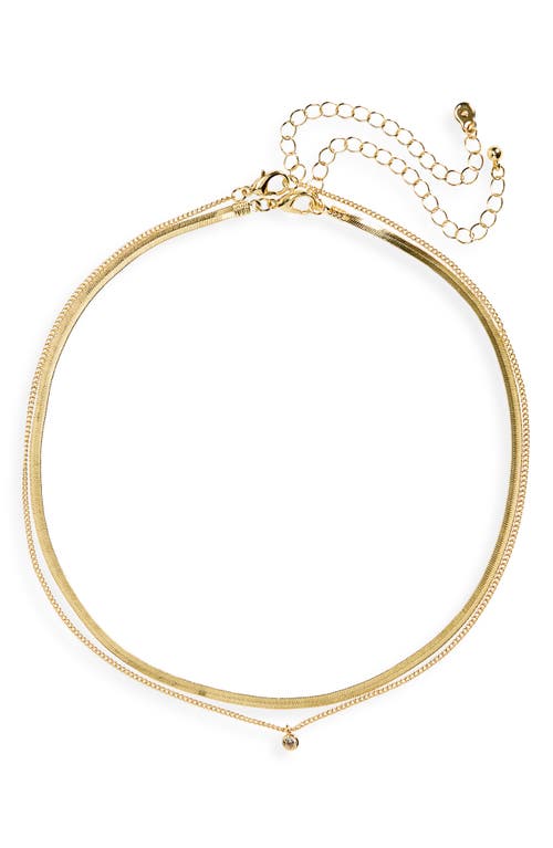 BP. Set of 2 14K Gold Dipped Layered Necklaces at Nordstrom