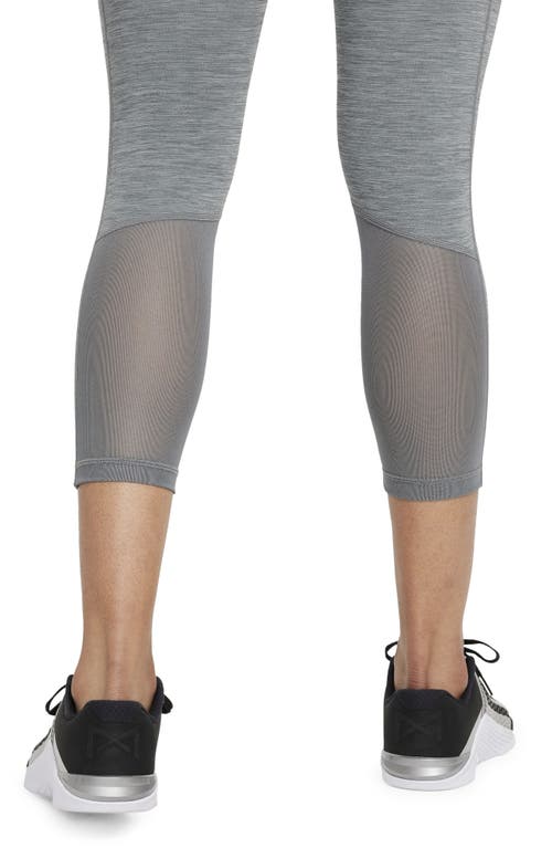 Nike Dri-fit Pro 365 Crop Leggings In Smoke Grey/heather/black