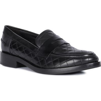 Geox Brogue Quilted Loafer