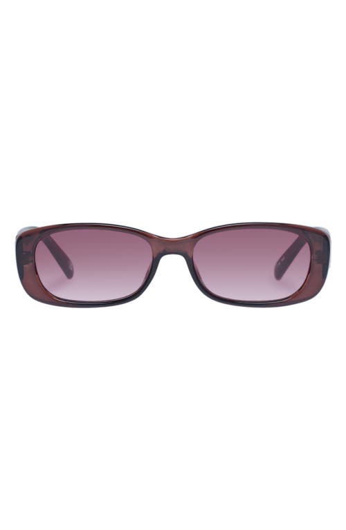 Unreal 52mm Gradient Rectangular Sunglasses in Chocolate