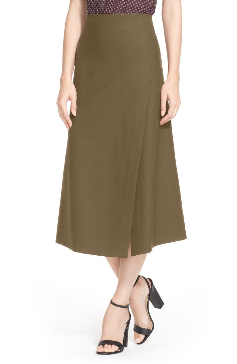 Theory 'Anneal' Wool Blend Midi Skirt | Nordstrom