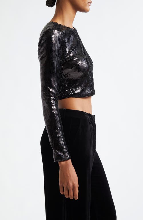 L AGENCE L'AGENCE ROGAN SEQUIN CROP TOP 