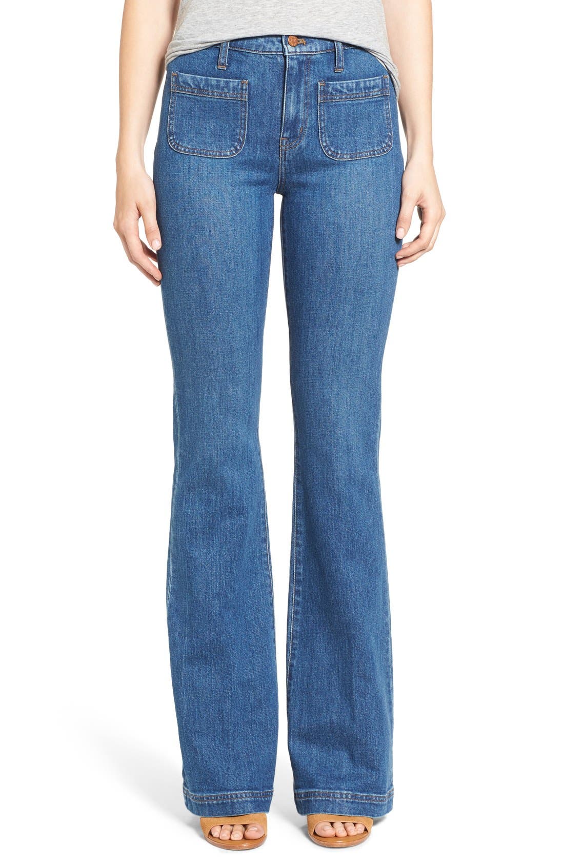 madewell high rise flare jeans