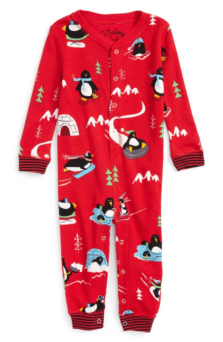 Pj Salvage Penguin Fitted One Piece Pajamas Baby Nordstrom