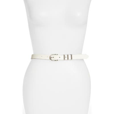 Rag & Bone Jet Leather Belt, Antique White