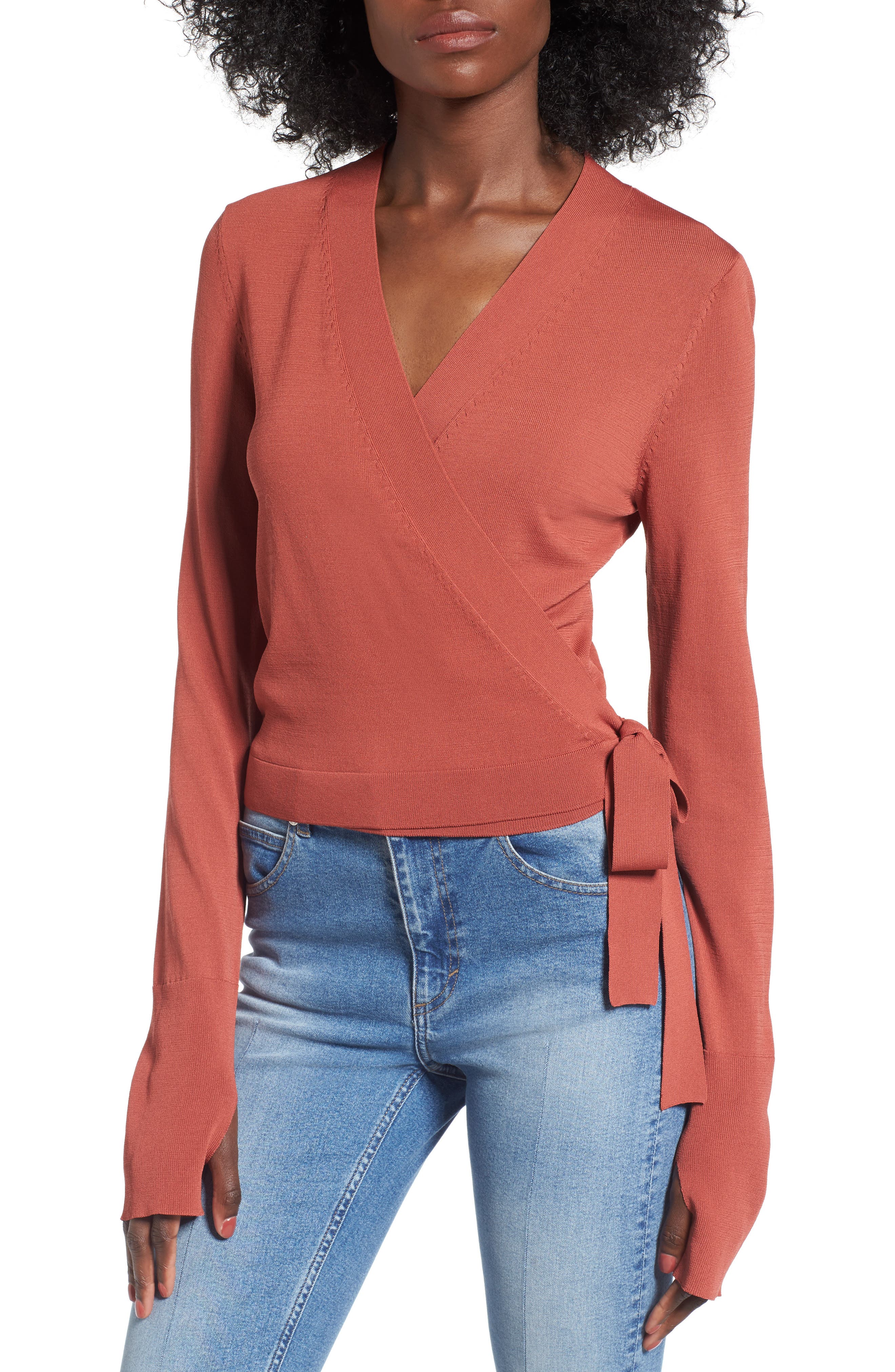 Leith Ballet Wrap Sweater Nordstrom
