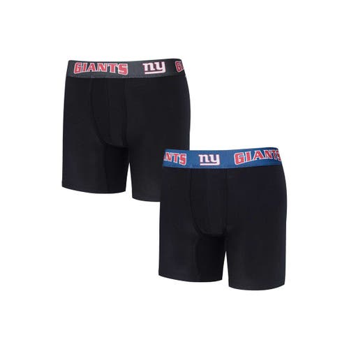 Men's Concepts Sport Black/Royal New York Giants 2-Pack Boxer Briefs Set