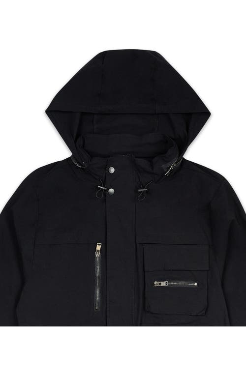 Shop Reason Utility Stretch Hooded Jacket In Black