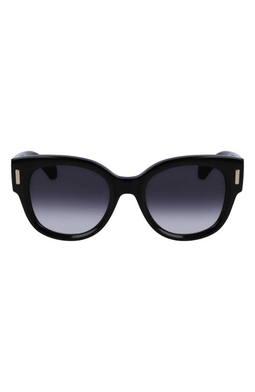 Shop Ferragamo Rivets Tea Cup 51mm Butterfly Sunglasses In Black