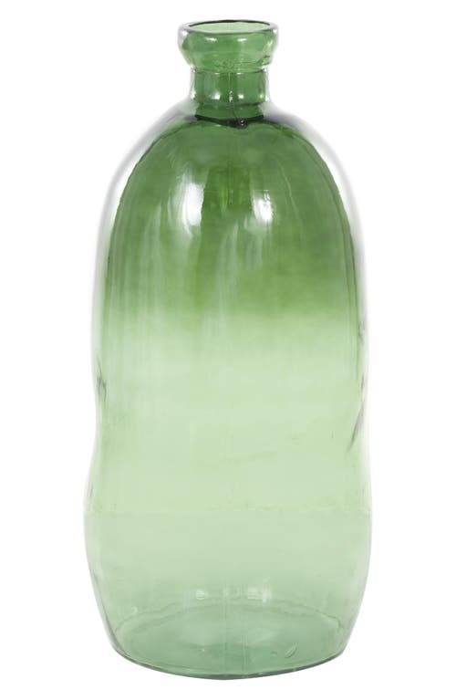 Ginger Birch Studio Abstract Recycled Glass Vase In Green