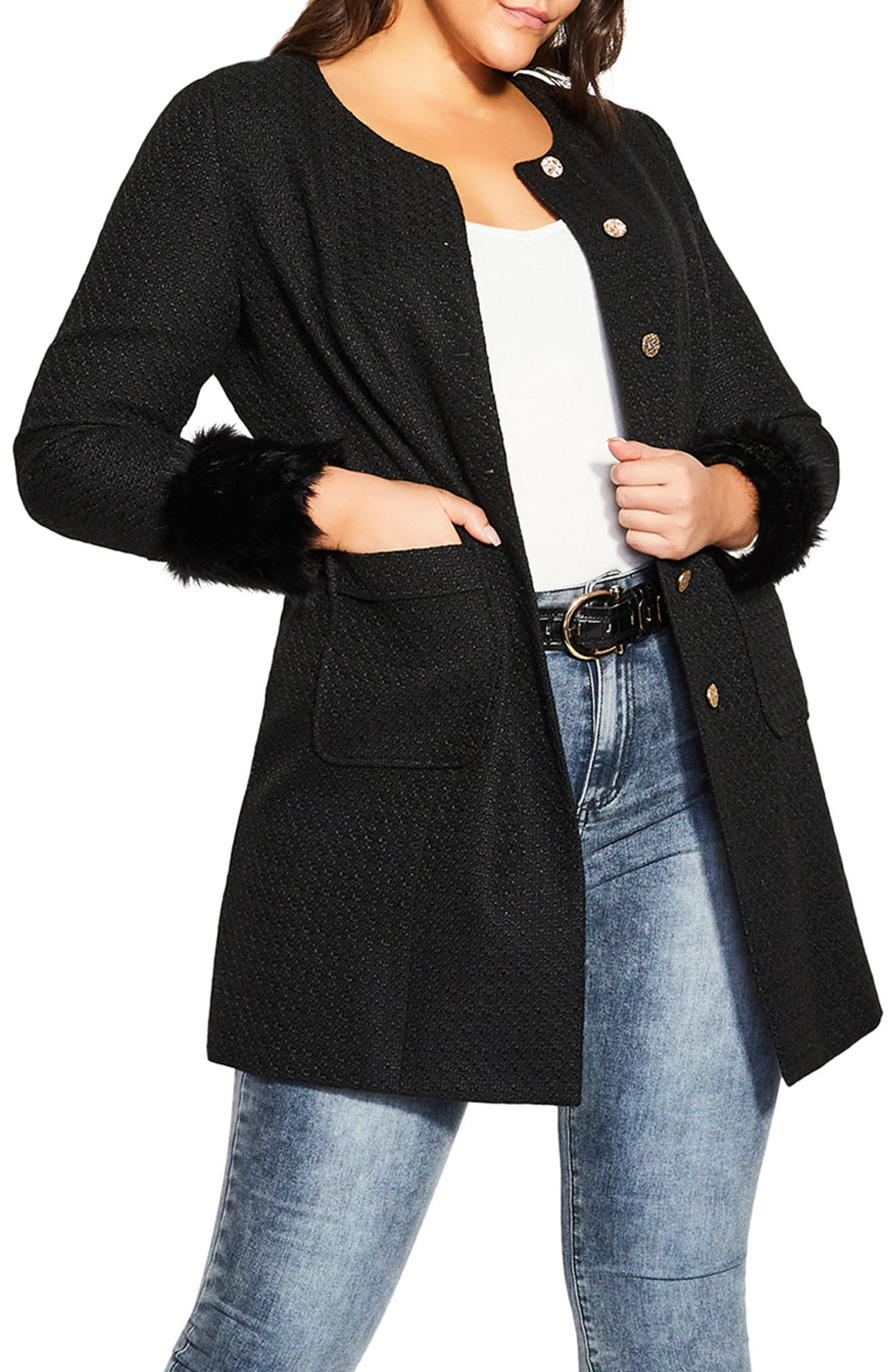 City Chic Camila Tweed Jacket | Nordstrom