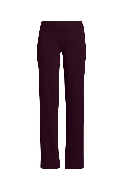 Shop Lands' End Plus Size Starfish Mid Rise Straight Leg Pants In Midnight Plum