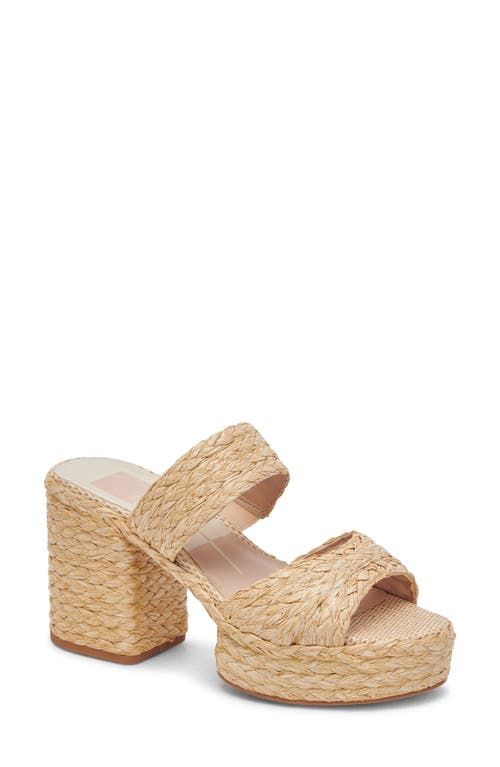 Dolce Vita Latoya Raffia Platform Sandal at Nordstrom,