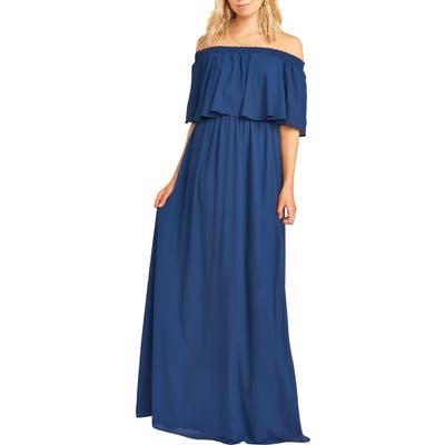 Show Me Your Mumu Hacienda Convertible Gown, Blue