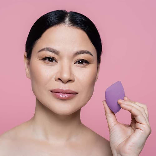 Pursonic Facial Makeup Blender Sponge With Stand In Purple