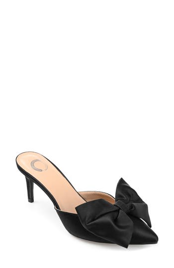 Shop Journee Collection Tiarra Bow Mule In Black