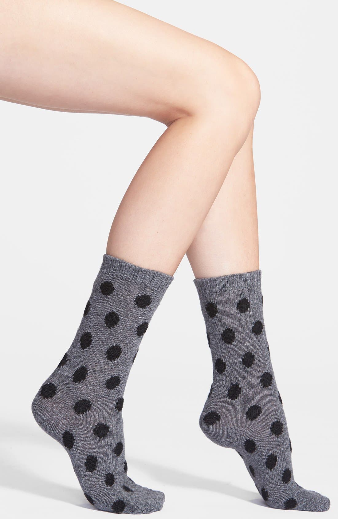 Nordstrom 'Luxury' Polka Dot Crew Socks Nordstrom