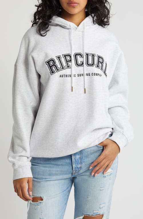 Shop Rip Curl Varsity Appliqué Hoodie In Grey Marle/black