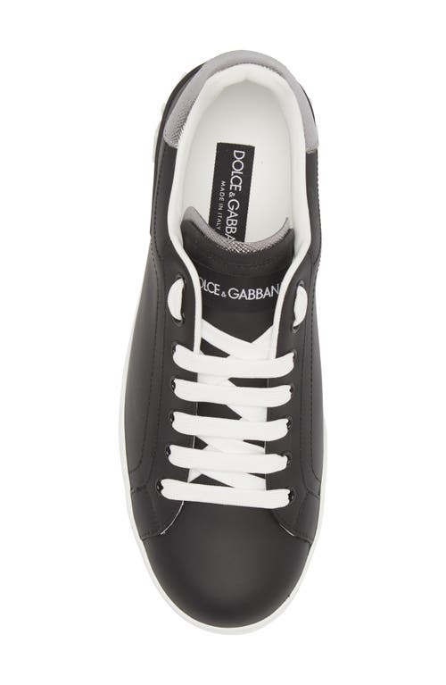 Shop Dolce & Gabbana Dolce&gabbana Portofino Sneaker In 8b979 Black/silver