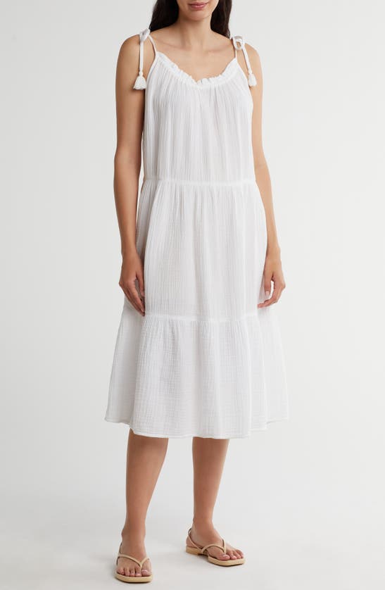 Shop Beachlunchlounge Willa Tie Strap Dress In White