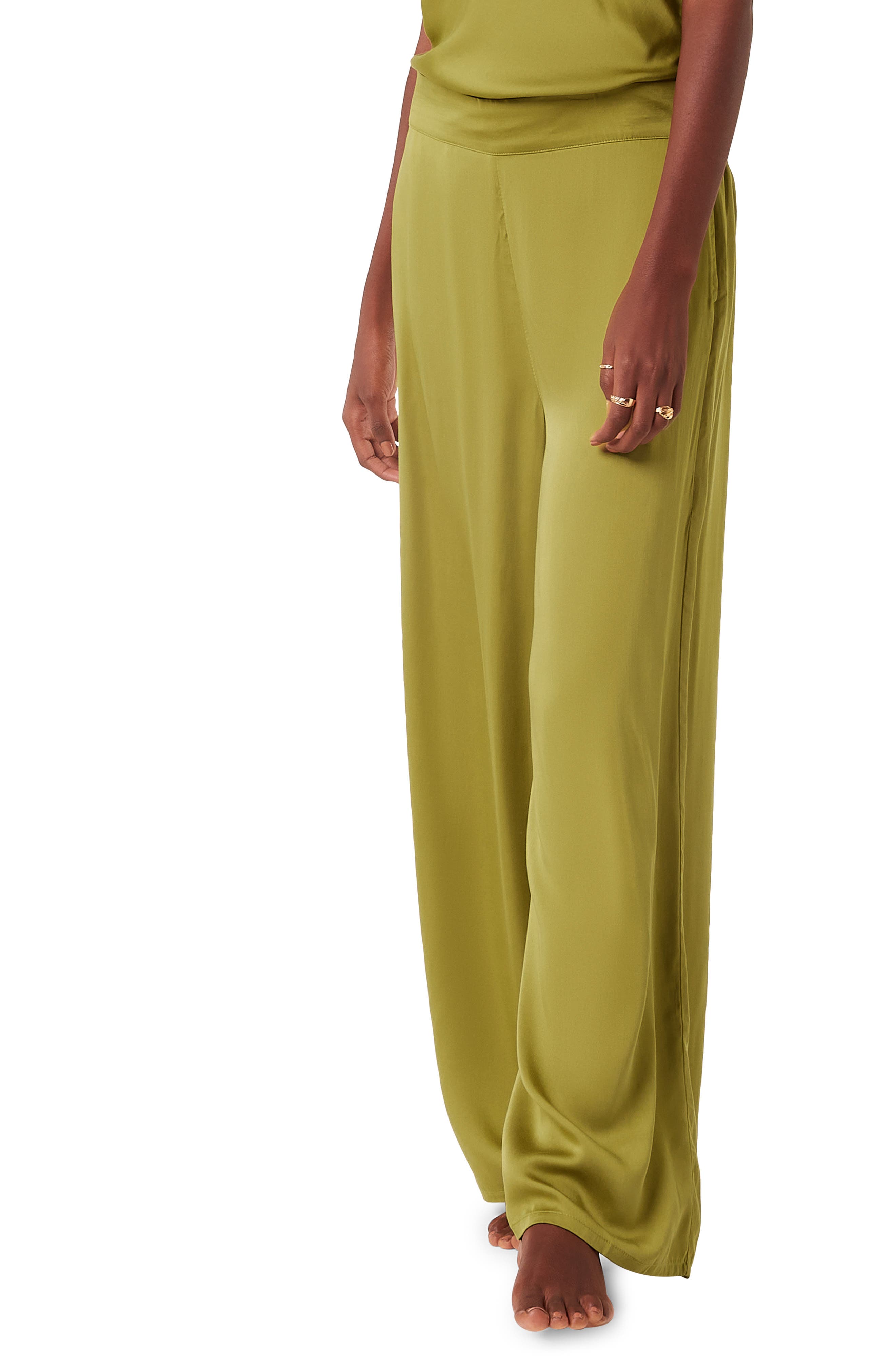 Etam Karel High Waist Wide Leg Satin 