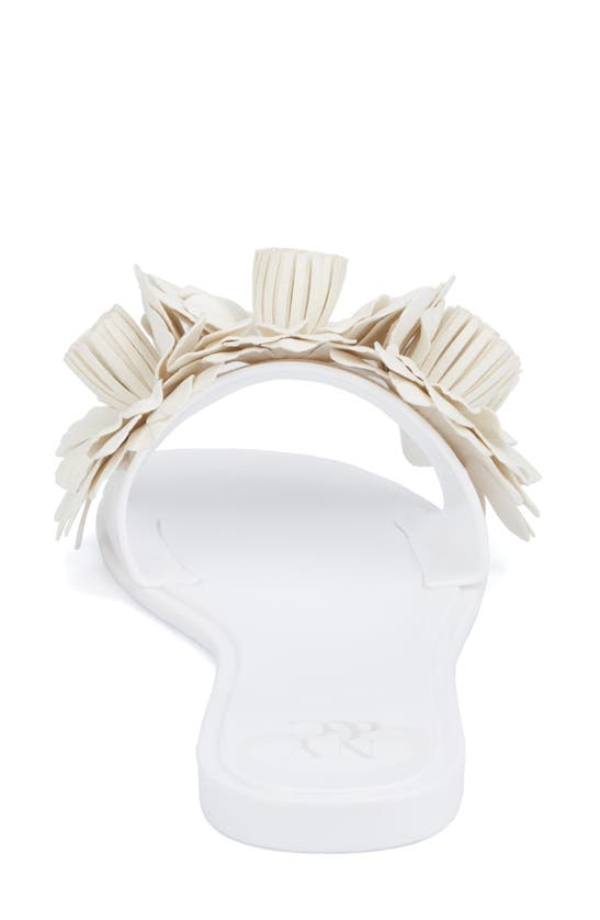 New York And Company Anella 3d Flower Slide Sandal In White