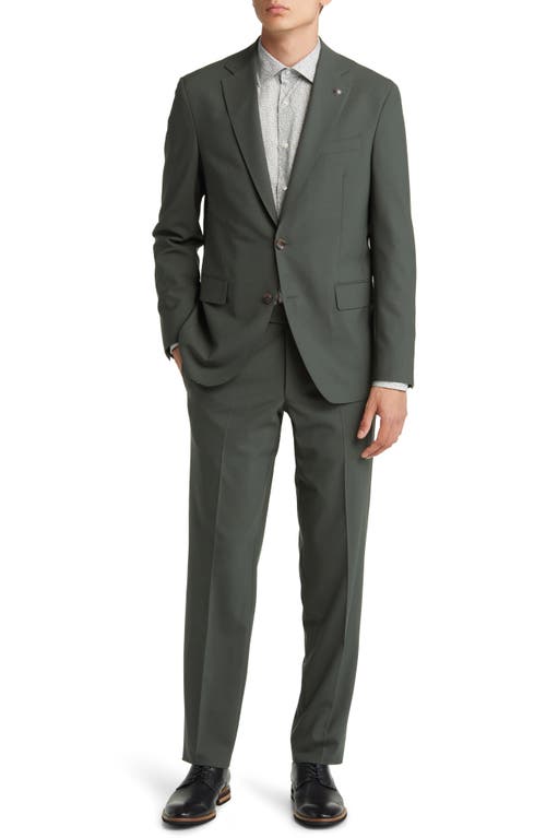 Jack Victor Dean Soft Constructed Stretch Wool Suit in Green