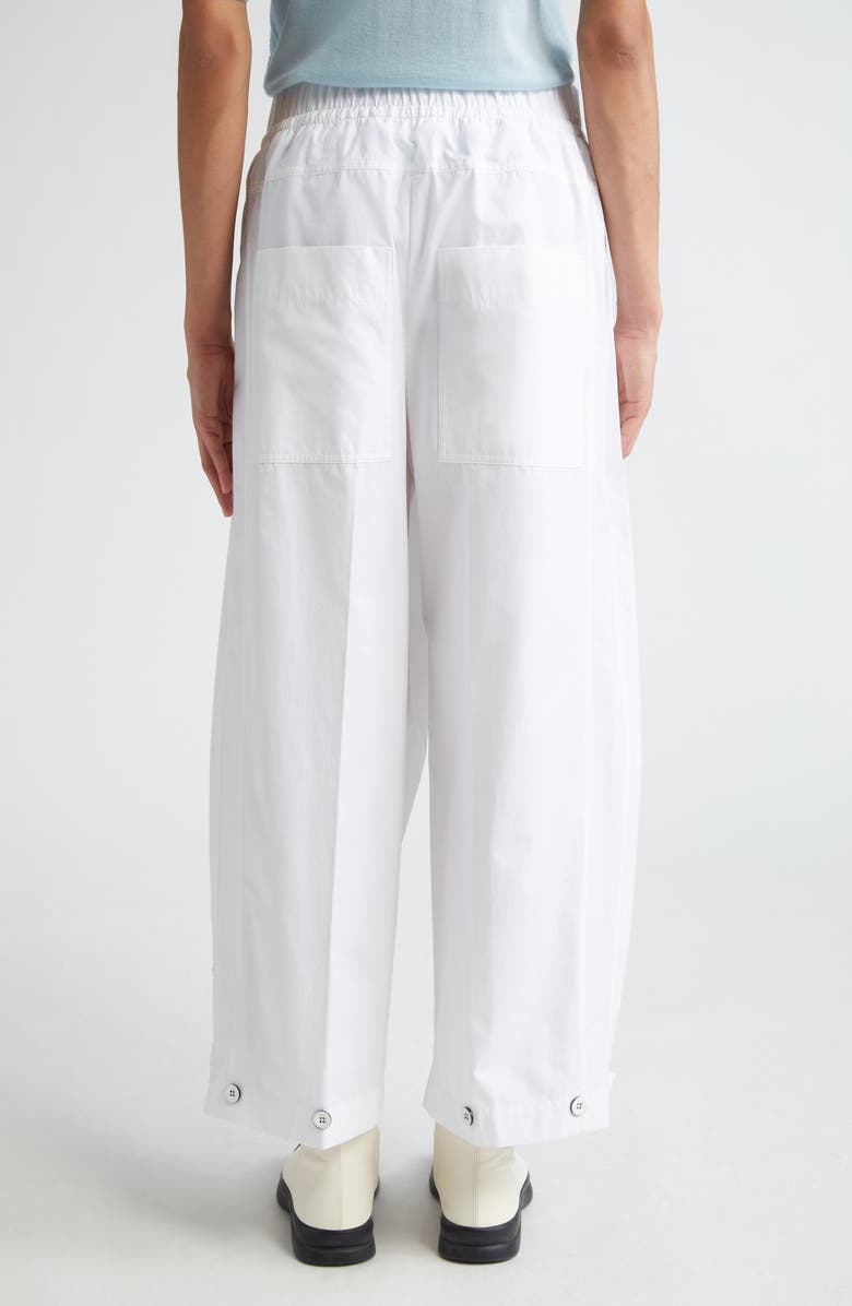 Jil Sander Pleated Cotton Wide Leg Pants 