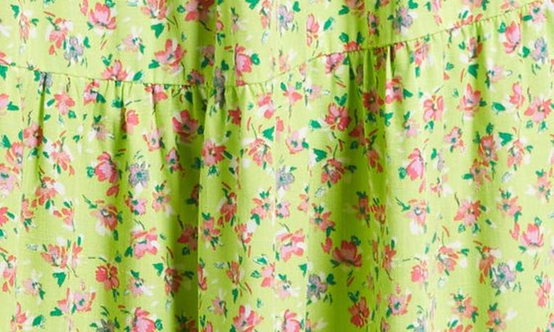 Shop Love, Fire Kids' Floral Tassel Maxi Dress In Green Ditsy Floral