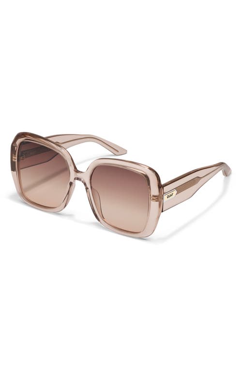 Quay Full Glam 55mm Gradient Square Sunglasses In Doe/brown Fawn