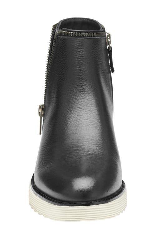 Shop Johnston & Murphy Mitzi Ankle Boot In Black Calfskin