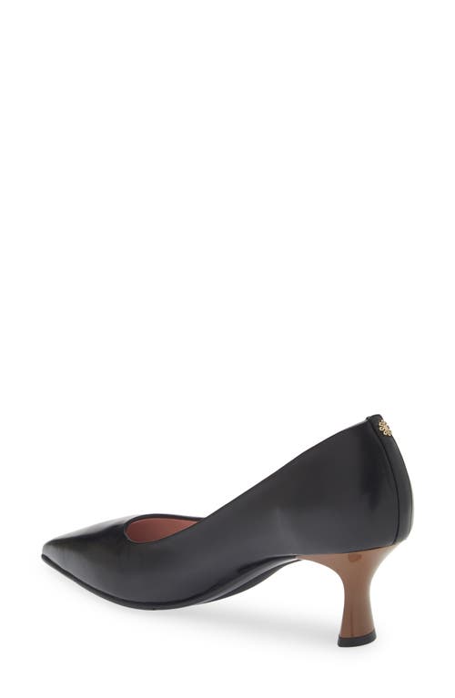 Shop Naot Margot Pointed Toe Pump In Blacksheen Leather