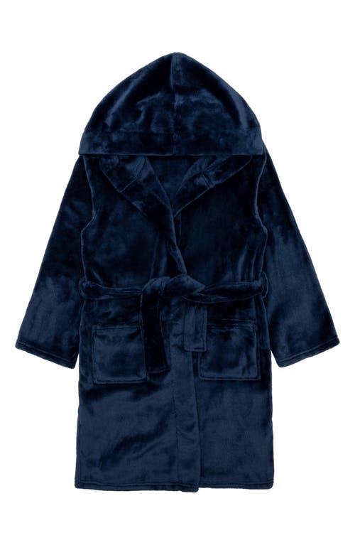 Petit Lem Kids' Fitted Hooded Robe in 604 Navy