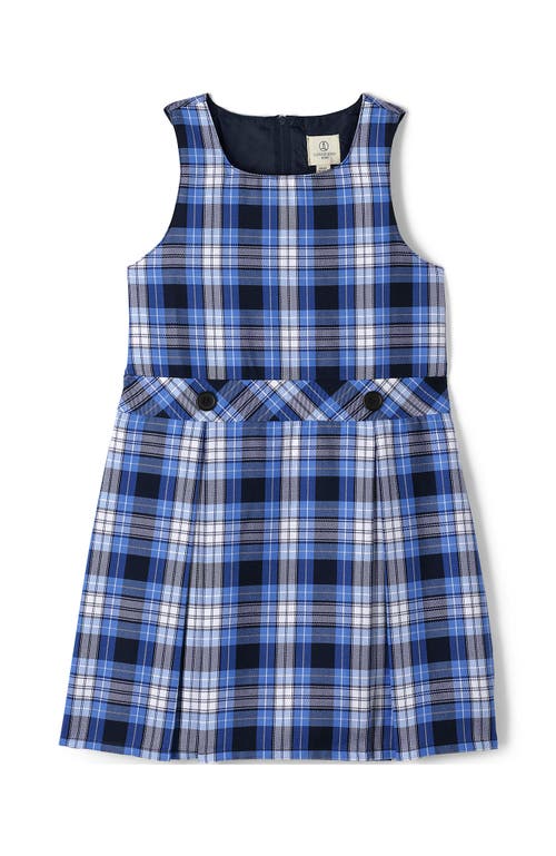 LANDS' END LANDS' END GIRLS UNIFORM PLAID JUMPER 