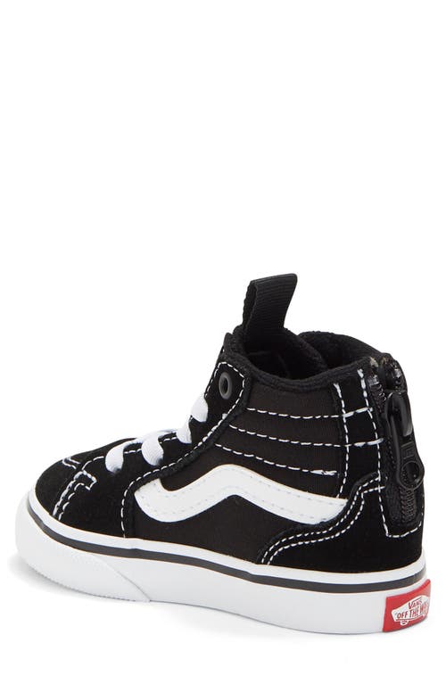 Shop Vans Kids' Filmore High Top Sneaker In Suede/canvas Black/white