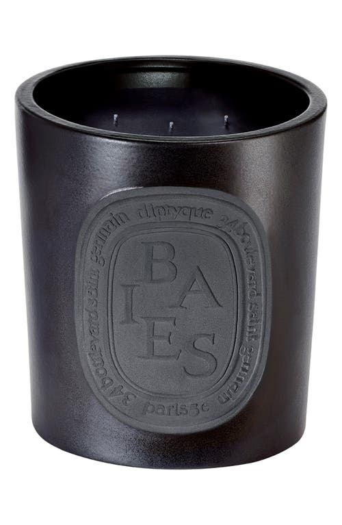 Diptyque Baies (Berries) Indoor/Outdoor Large Scented Candle in Black Vessel