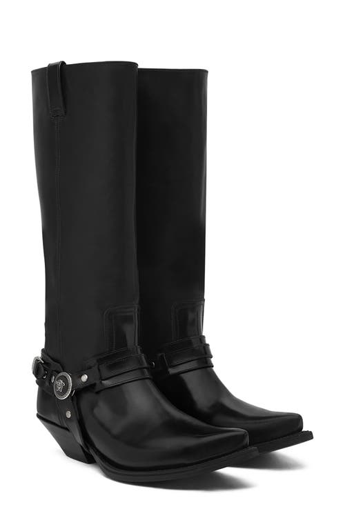 Versace Medusa Harness Boot In Black