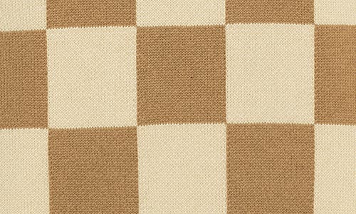 Shop Andy & Evan Kids' Thankful Dude Checkerboard Cotton Sweater In Brown Dude