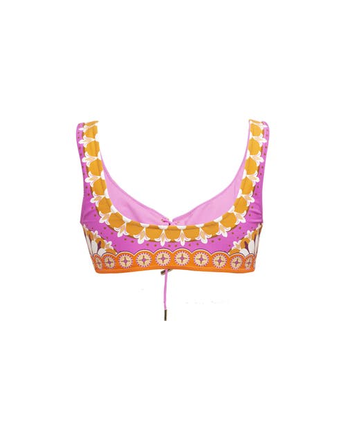 Shop La Doublej Sunset Bikini Top Napoli Plates Placée Pink