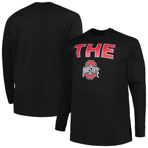PROFILE Men's Black Ohio State Buckeyes Big & Tall "The" Long Sleeve T-Shirt