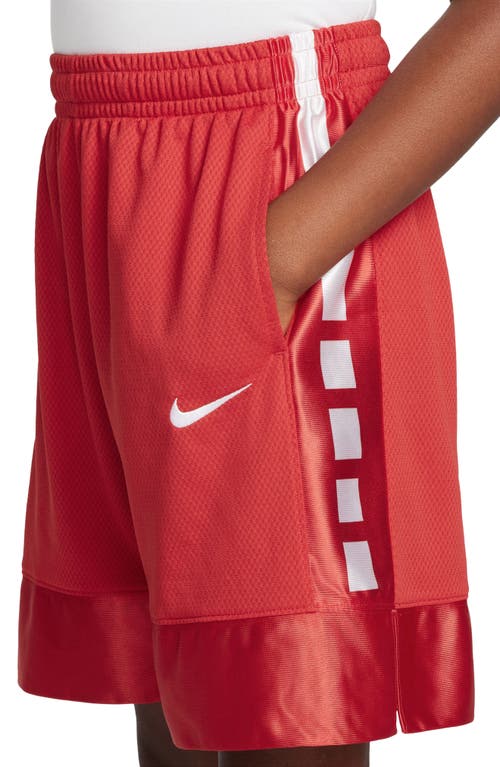 Nike Dri-fit Elite 23 Big Kids' (boys') Basketball Shorts In University Red/white