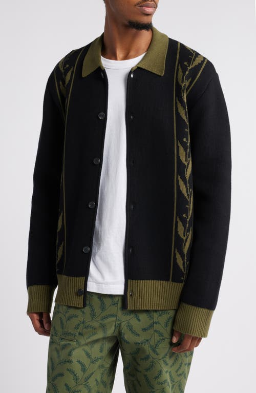 Shop Service Works Olive Branch Cardigan In Black